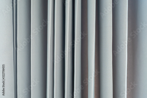 textured grey fabric curtain 