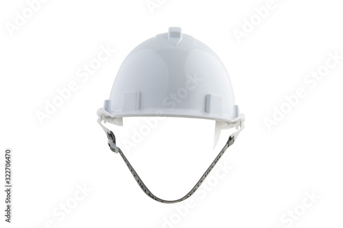 White safety helmet isolated on white background.
