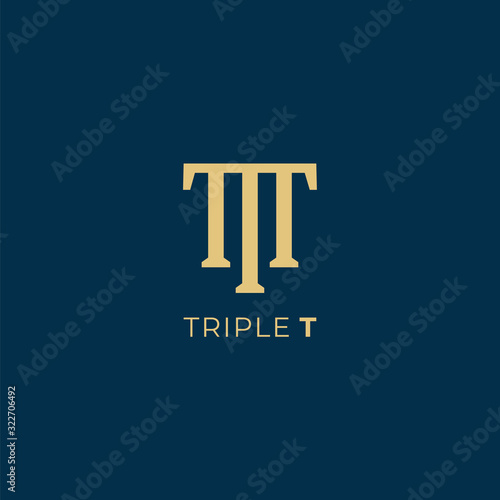 initial logo triple T monogram