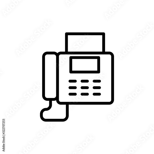 Simple fax line icon.