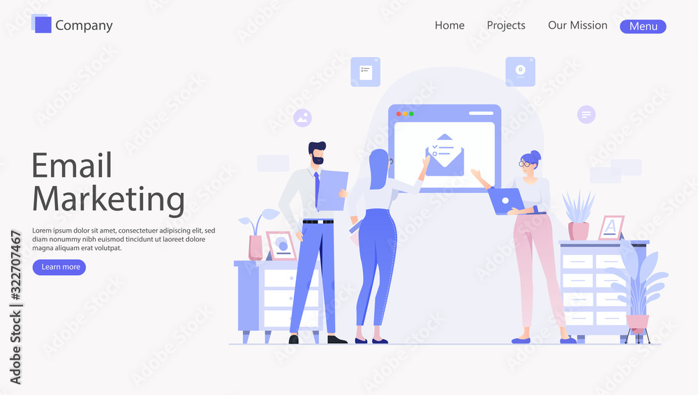 Email Marketing Vector Illustration Concept , Suitable for web landing page, ui, mobile app, editorial design, flyer, banner, and other related occasion Email Marketing Vector Illustration Concept , Suitable for web landing page, ui, mobile app, editorial design, flyer, banner, and other related occasion