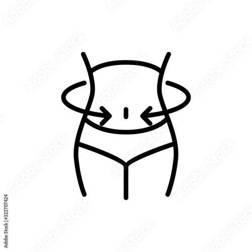 Simple weight loss line icon