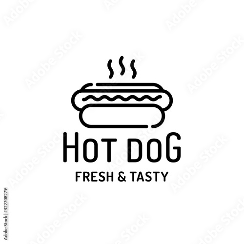 Hot Dog Logo Design Template