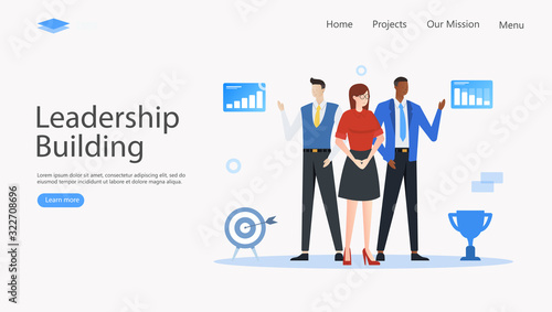 Leadership Unity Vector Illustration Concept , Suitable for web landing page, ui, mobile app, editorial design, flyer, banner, and other related occasion