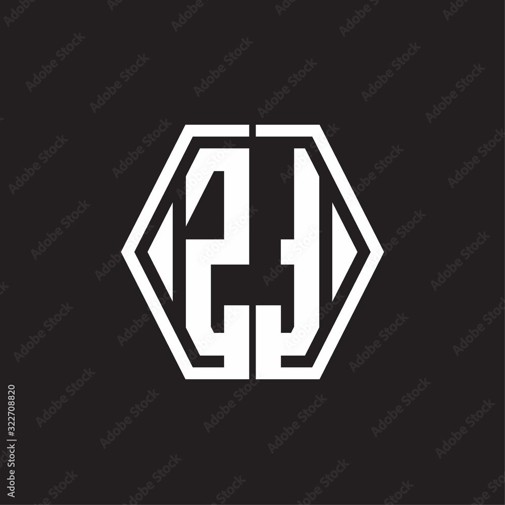 ZT Logo monogram with hexagon line rounded design template ZT Logo monogram with hexagon line rounded design template