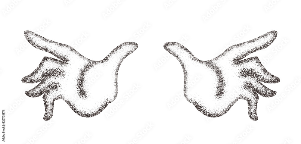 点描画タッチ 魔の手 Stock ベクター Adobe Stock