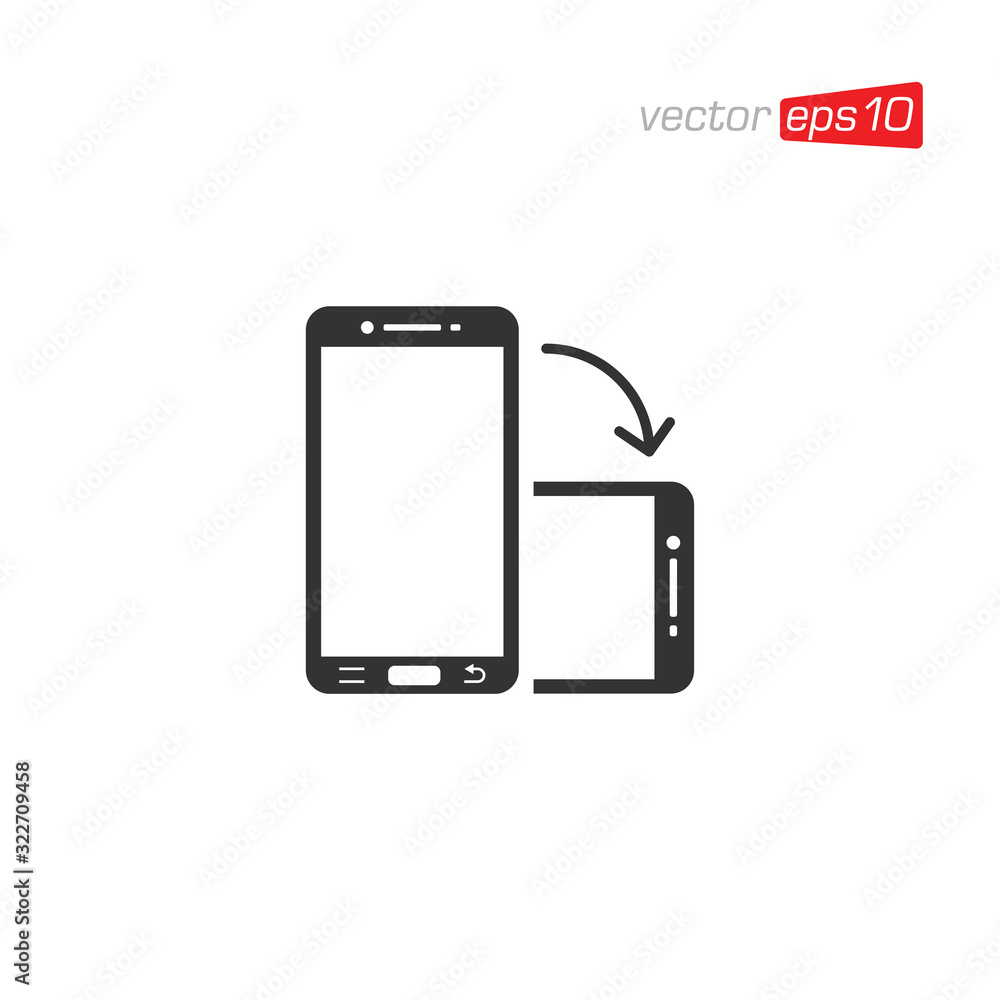 Phone Rotation Mobile Rotate Icon Design Vector Phone Rotation Mobile Rotate Icon Design Vector