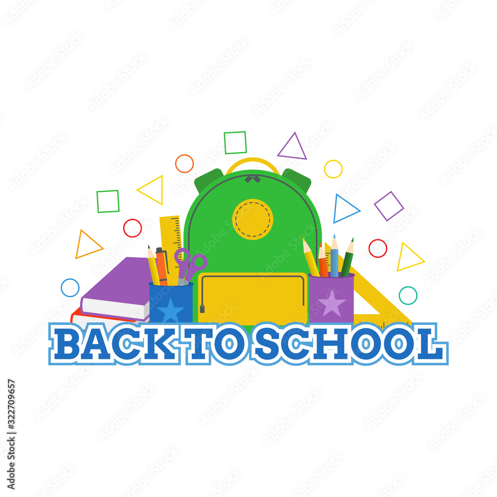 Back To School Vector Design and School Element Icon Vector Back To School Vector Design and School Element Icon Vector