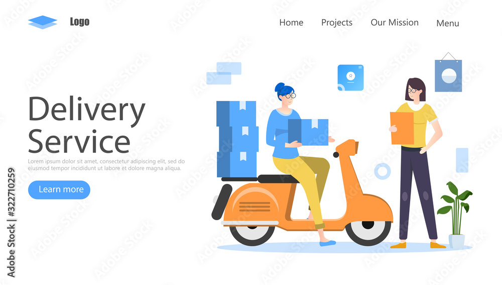 Online Delivery Service Vector Illustration Concept, Suitable for web landing page, ui, mobile app, editorial design, flyer, banner, and other related occasion Online Delivery Service Vector Illustration Concept, Suitable for web landing page, ui, mobile app, editorial design, flyer, banner, and other related occasion