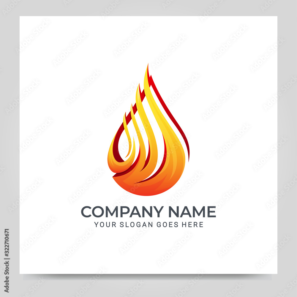 Modern fire logo design vector illustration Modern fire logo design vector illustration