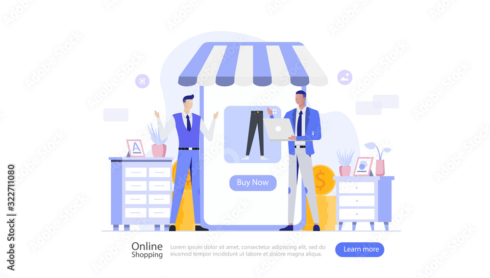 Online Shopping Vector Illustration Concept, Suitable for web landing page, ui, mobile app, editorial design, flyer, banner, and other related occasion Online Shopping Vector Illustration Concept, Suitable for web landing page, ui, mobile app, editorial design, flyer, banner, and other related occasion