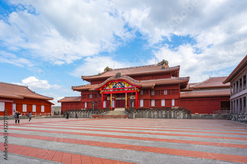 Canvastavla Shuri castle the famous place of Naha, Okinawa prefecture, Japan