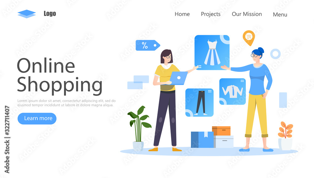 Online Shopping Vector Illustration Concept, Suitable for web landing page, ui, mobile app, editorial design, flyer, banner, and other related occasion