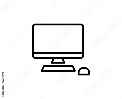 Computer line icon