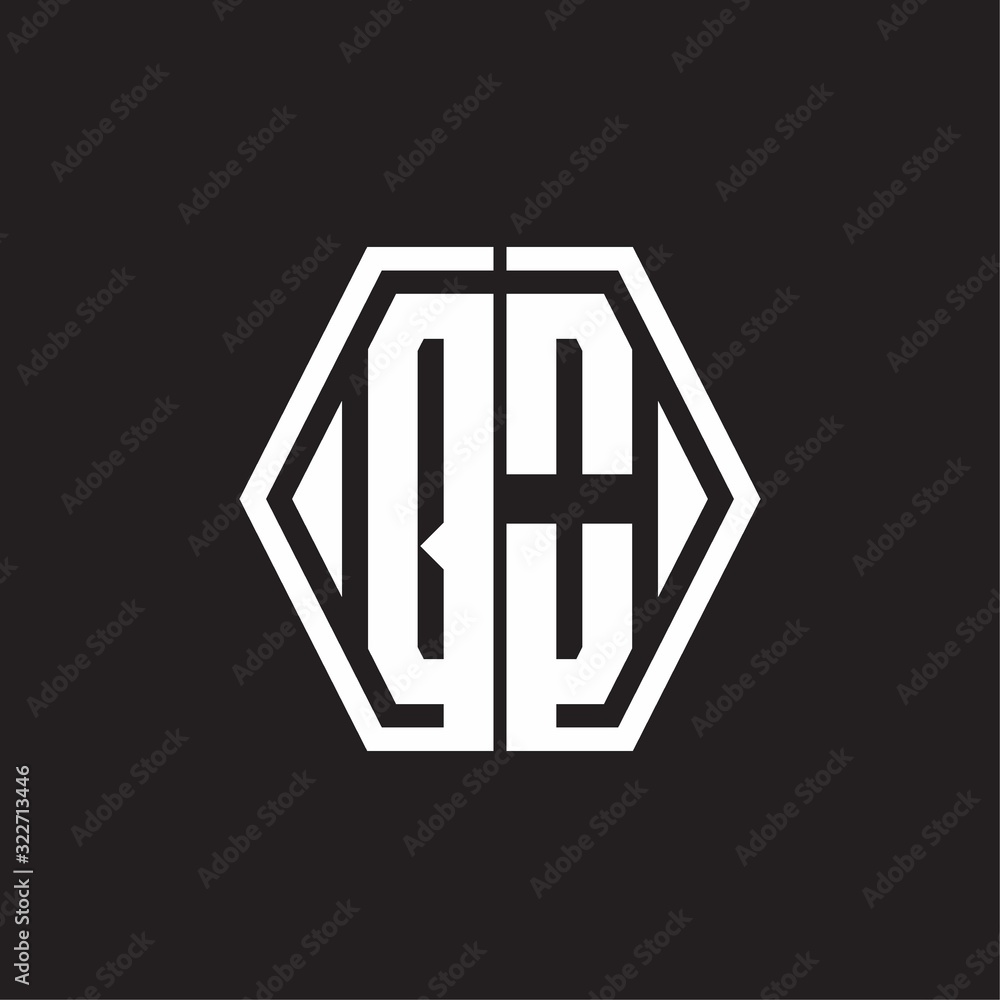 QO Logo monogram with hexagon line rounded design template QO Logo monogram with hexagon line rounded design template