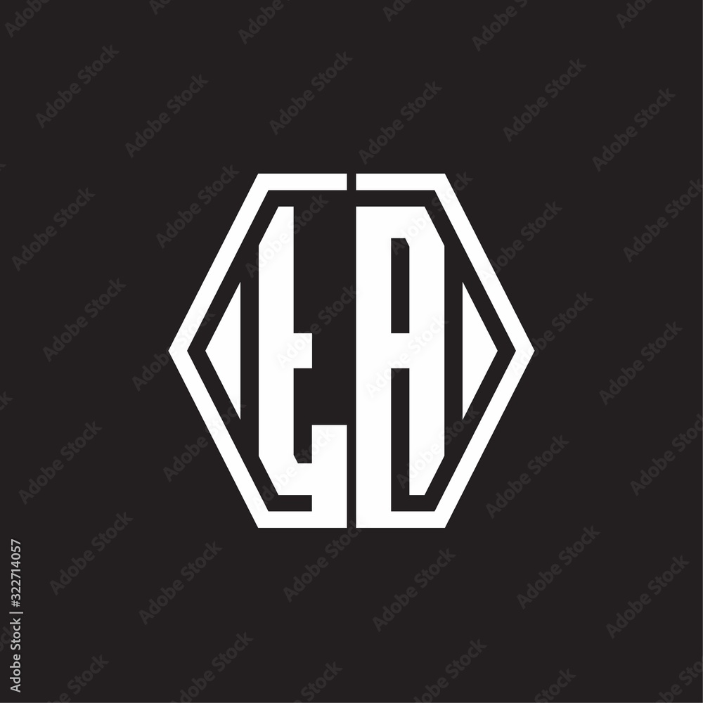 TA Logo monogram with hexagon line rounded design template TA Logo monogram with hexagon line rounded design template