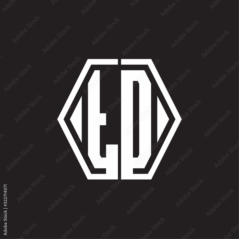 TD Logo monogram with hexagon line rounded design template TD Logo monogram with hexagon line rounded design template