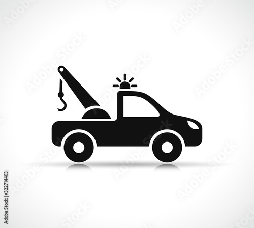 Vector tow truck symbol icon