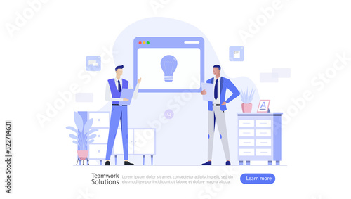 Teamwork Communication Vector Illustration Concept , Suitable for web landing page, ui, mobile app, editorial design, flyer, banner, and other related occasion © dealitastudio