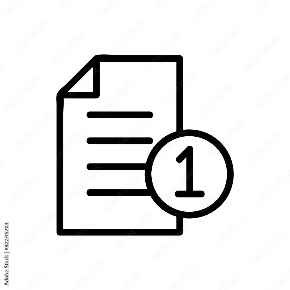 Notice event icon vector. Thin line sign. Isolated contour symbol illustration Notice event icon vector. Thin line sign. Isolated contour symbol illustration