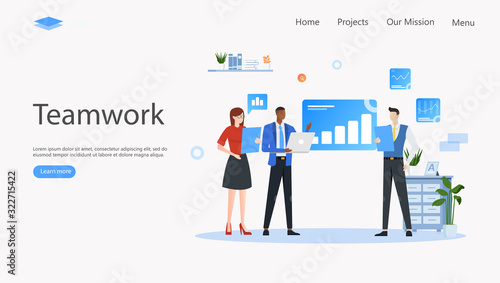 Team Metaphor Vector Illustration Concept , Suitable for web landing page, ui, mobile app, editorial design, flyer, banner, and other related occasion