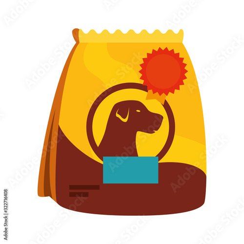 bag of food for dog isolated icon vector illustration design