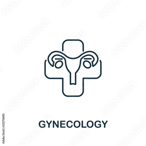 Gynecology icon from medical collection. Simple line element Gynecology symbol for templates, web design and infographics