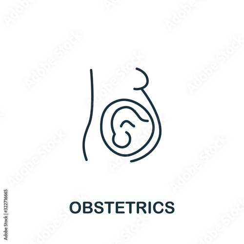 Obstetrics icon from medical collection. Simple line element Obstetrics symbol for templates, web design and infographics