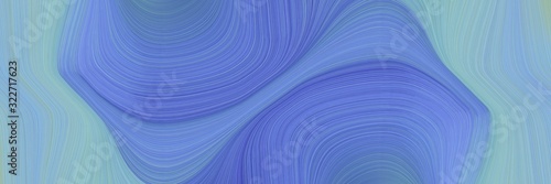 moving header with corn flower blue, slate blue and pastel blue colors. fluid curved flowing waves and curves