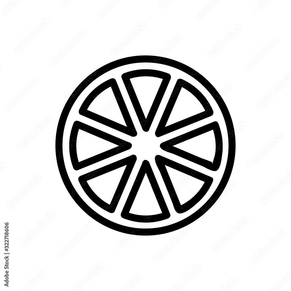 Lime icon vector. Thin line sign. Isolated contour symbol illustration