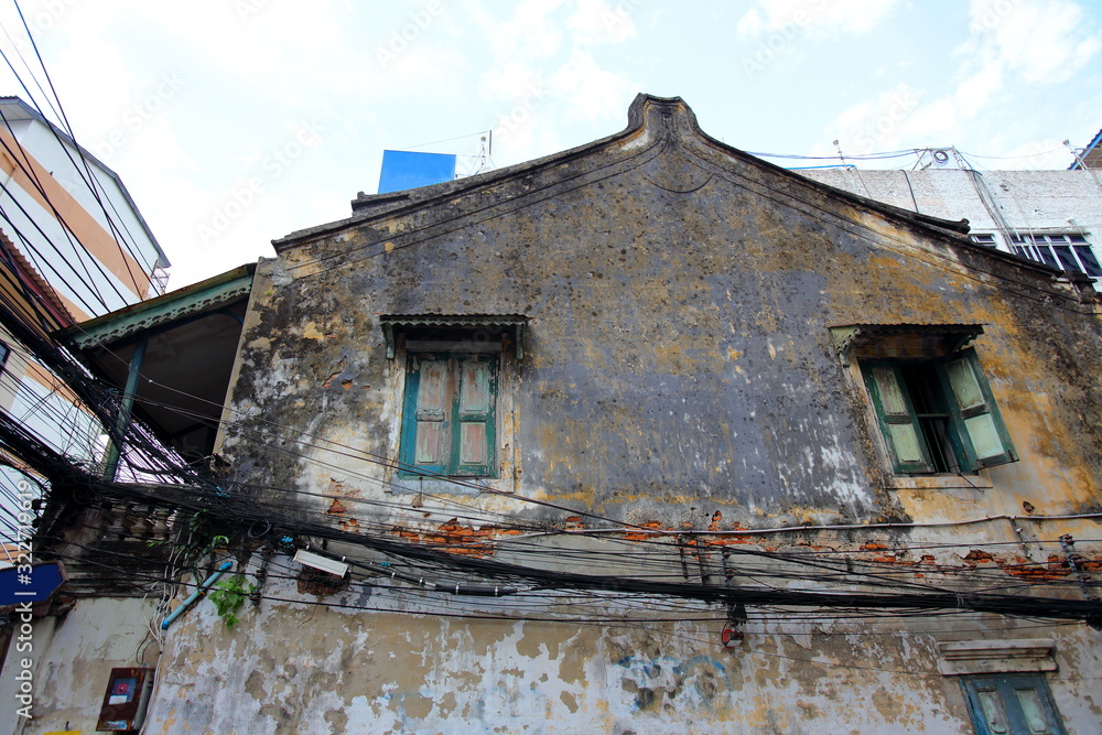 Residential buildings of people in the old market Decades In the area known as Talat Noi, Bangkok Residential buildings of people in the old market Decades In the area known as Talat Noi, Bangkok