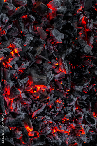 smouldering embers on a surface