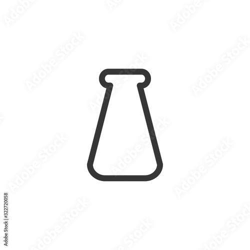 Elenmeyer Icon Vector illustration. Elenmeyer Flask, Laboratory Beaker Symbol.