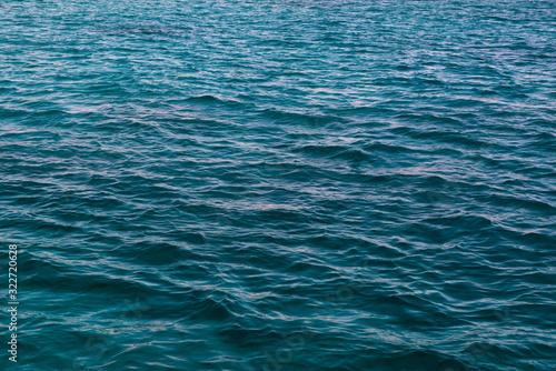The texture of the turquoise sea surface