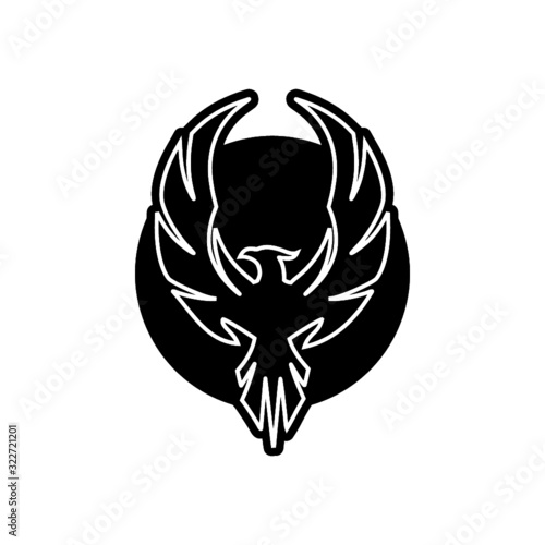 Bird Phoenix icon isolated on white background
