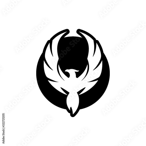 Bird Phoenix icon isolated on white background