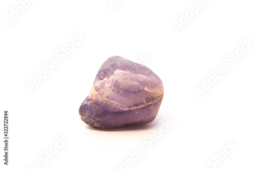 Beautiful mineral amethyst isolated on white background