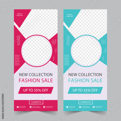 Fashion Roll Up Banners Template