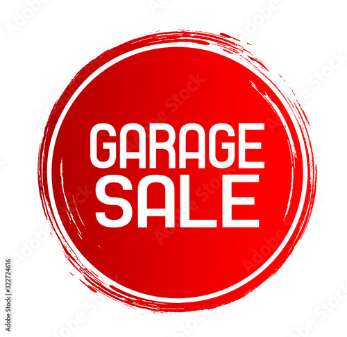 red garage sale vector sign