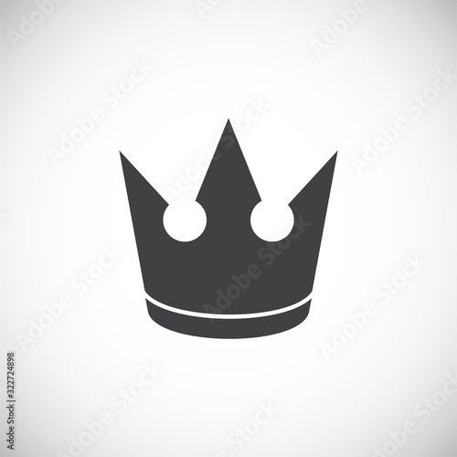 Crown icon on background for graphic and web design. Creative illustration concept symbol for web or mobile app photo