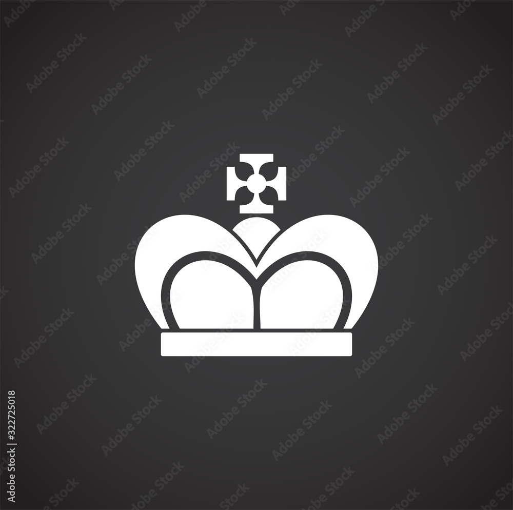 Crown icon on background for graphic and web design. Creative illustration concept symbol for web or mobile app Crown icon on background for graphic and web design. Creative illustration concept symbol for web or mobile app