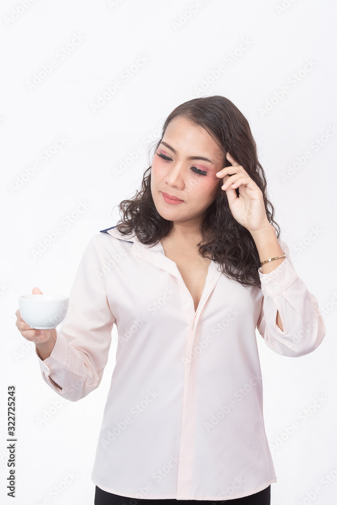 The girl and her favorite coffee