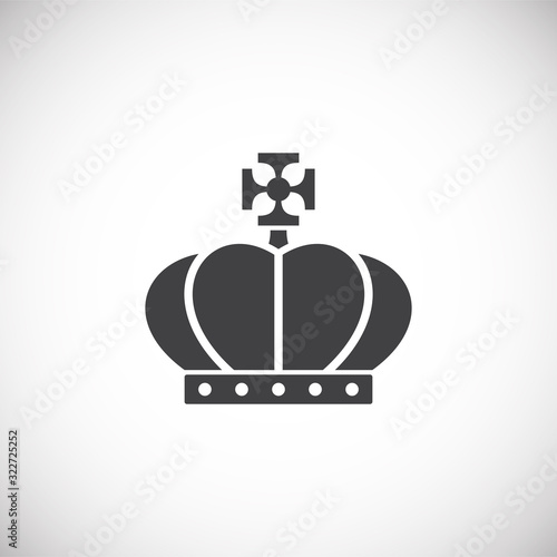 Crown icon on background for graphic and web design. Creative illustration concept symbol for web or mobile app