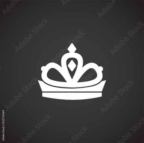 Crown icon on background for graphic and web design. Creative illustration concept symbol for web or mobile app