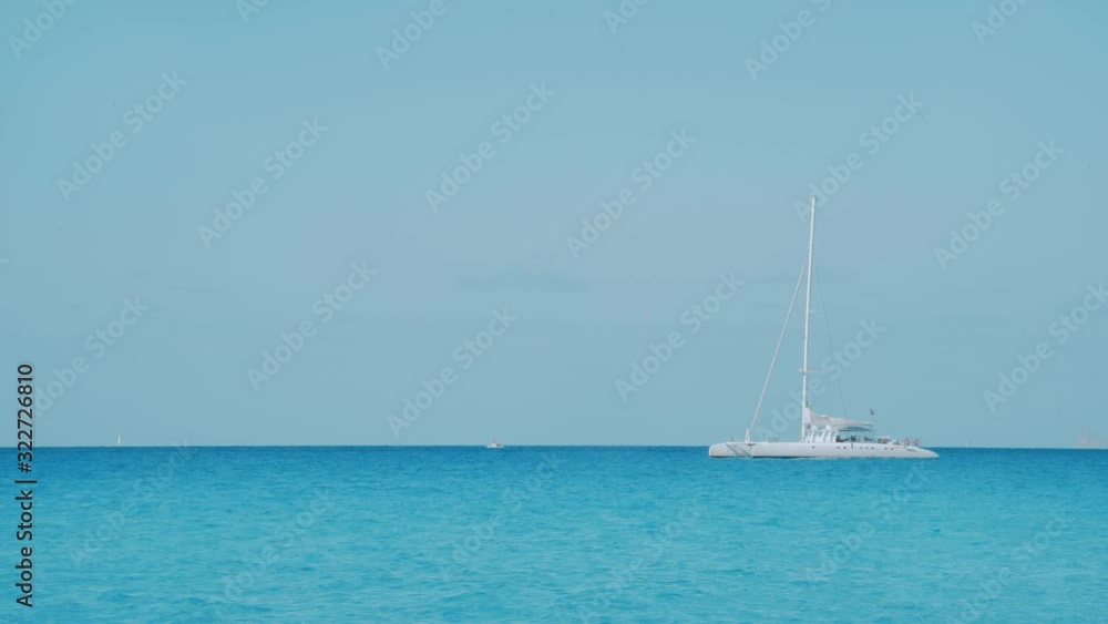 Balearic Island Formentera Ship on the Horizon Balearic Island Formentera Ship on the Horizon