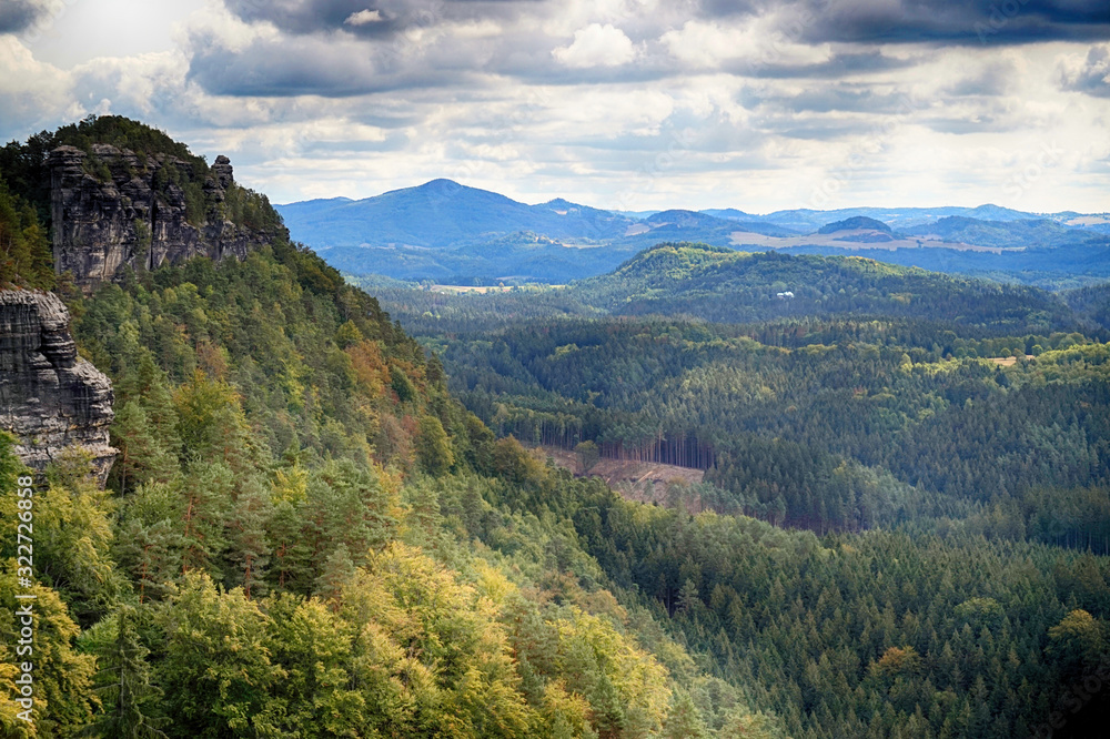 view from Pravcicka brana natural landscape