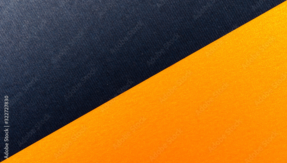 Blue and orange paper texture background. Place for text. Two tones. Background for presentation. Blue and orange paper texture background. Place for text. Two tones. Background for presentation.