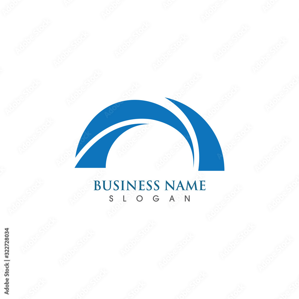 Naklejka premium Bridge icon vector illustration Logo template design