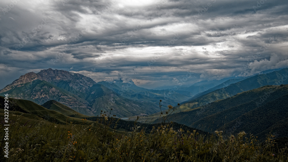 the Caucasus mountains