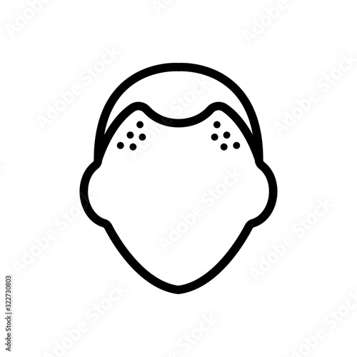 baldness icon vector. Thin line sign. Isolated contour symbol illustration